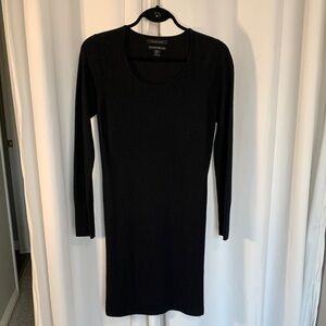 Tahari Classic Black Long Sleeve Tunic with Side Slits